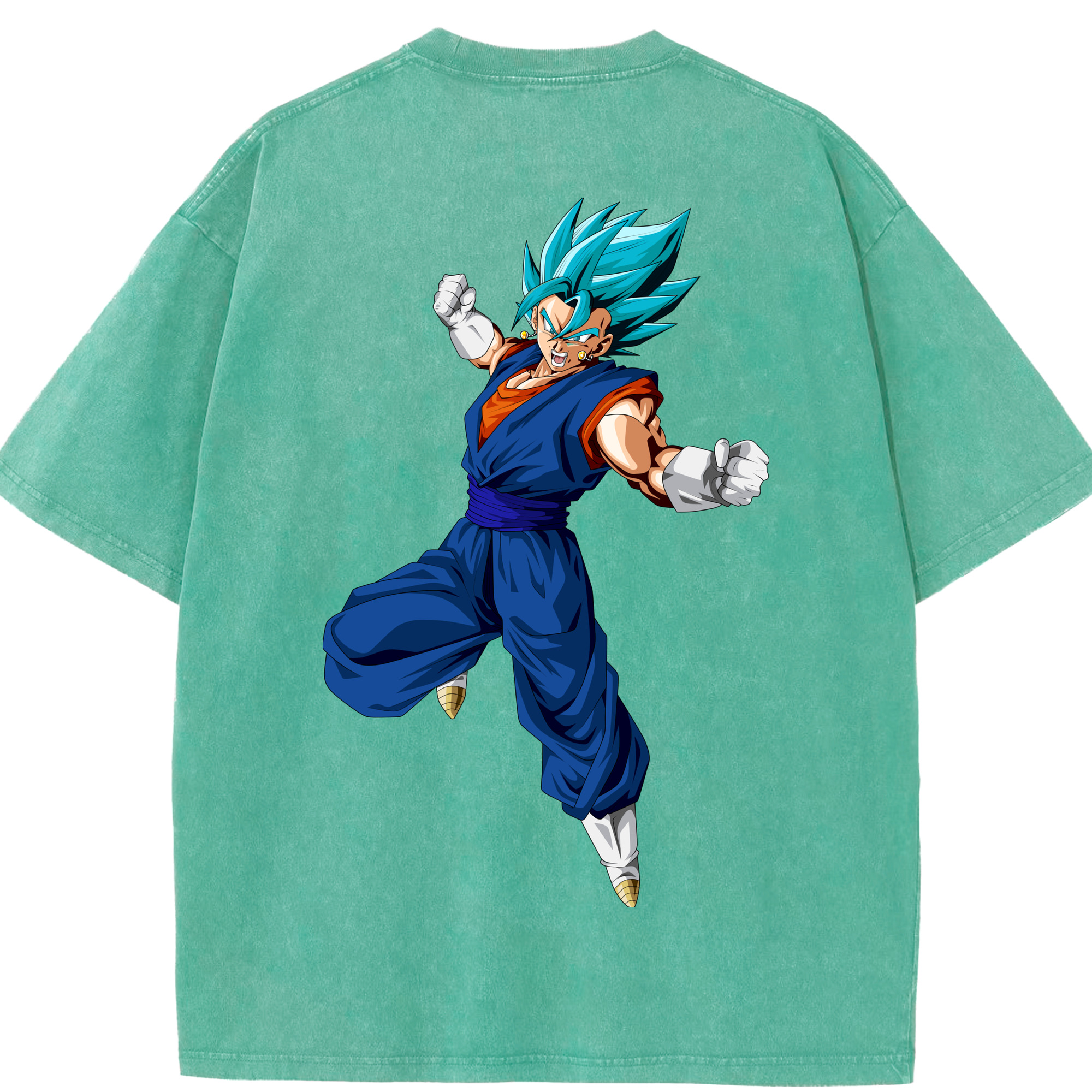 （画像用） ドラゴンボール ベジット DRAGON BALL Vegetto 綿100% ヴィンテージ風 半袖Tシャツ（背面プリント）